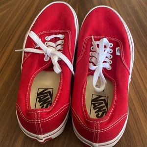 Vans red sneakers - never worn